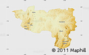 Physical Map of Manono, single color outside