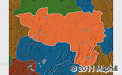 Political Map of Manono, darken