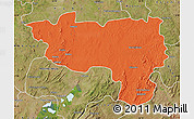 Political Map of Manono, satellite outside