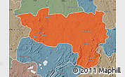 Political Map of Manono, semi-desaturated