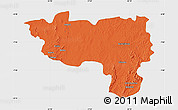Political Map of Manono, single color outside