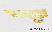 Physical Panoramic Map of Manono, cropped outside