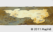 Physical Panoramic Map of Manono, darken