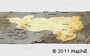 Physical Panoramic Map of Manono, darken, semi-desaturated