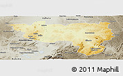 Physical Panoramic Map of Manono, semi-desaturated