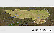 Satellite Panoramic Map of Manono, darken