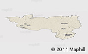 Shaded Relief Panoramic Map of Manono, cropped outside