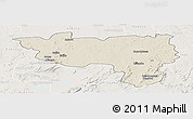 Shaded Relief Panoramic Map of Manono, lighten