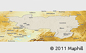 Shaded Relief Panoramic Map of Manono, physical outside