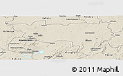 Shaded Relief Panoramic Map of Manono