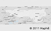 Silver Style Panoramic Map of Manono