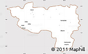 Classic Style Simple Map of Manono, cropped outside