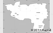 Gray Simple Map of Manono, single color outside