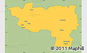 Savanna Style Simple Map of Manono, single color outside