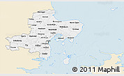 Classic Style 3D Map of Arhus, single color outside