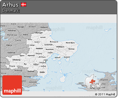 Gray 3D Map of Arhus