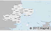 Gray 3D Map of Arhus, single color outside