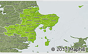 Physical 3D Map of Arhus, semi-desaturated