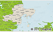 Shaded Relief 3D Map of Arhus, physical outside