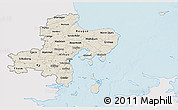 Shaded Relief 3D Map of Arhus, single color outside