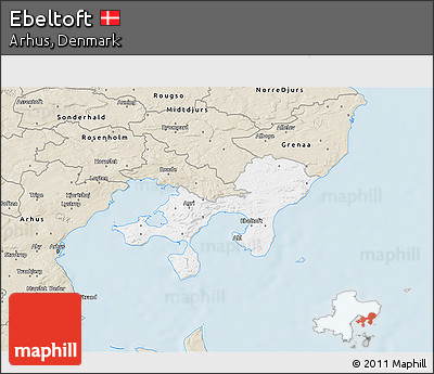 Classic Style 3D Map of Ebeltoft