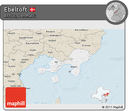 Classic Style 3D Map of Ebeltoft