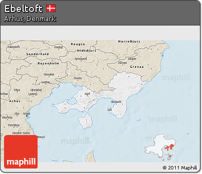 Classic Style 3D Map of Ebeltoft