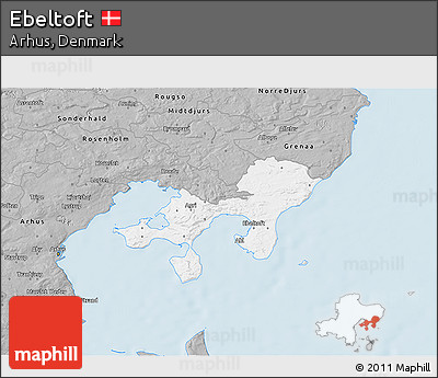 Gray 3D Map of Ebeltoft
