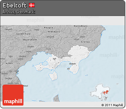 Gray 3D Map of Ebeltoft