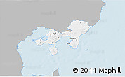 Gray 3D Map of Ebeltoft, single color outside