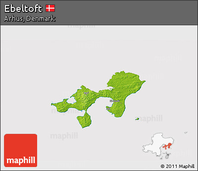 Physical 3D Map of Ebeltoft, cropped outside