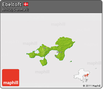 Physical 3D Map of Ebeltoft, cropped outside
