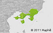 Physical 3D Map of Ebeltoft, lighten, desaturated