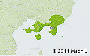 Physical 3D Map of Ebeltoft, lighten
