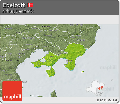 Physical 3D Map of Ebeltoft, semi-desaturated