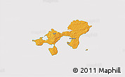 Political 3D Map of Ebeltoft, cropped outside