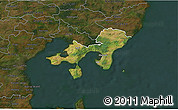 Satellite 3D Map of Ebeltoft, darken