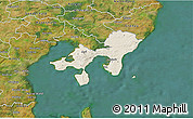 Shaded Relief 3D Map of Ebeltoft, satellite outside
