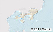 Shaded Relief 3D Map of Ebeltoft, single color outside