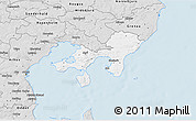 Silver Style 3D Map of Ebeltoft
