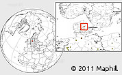 Blank Location Map of Ebeltoft, within the entire country