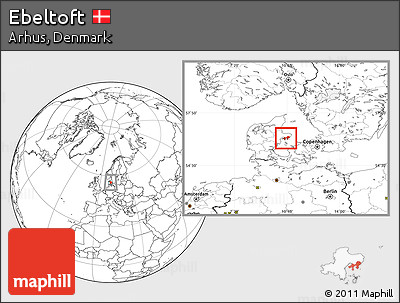 Blank Location Map of Ebeltoft