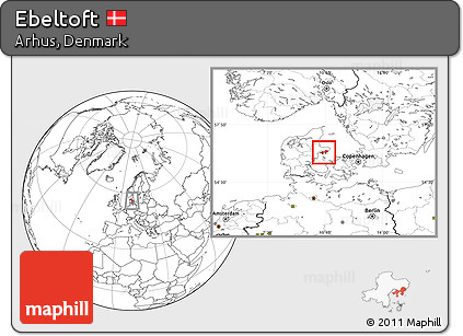 Blank Location Map of Ebeltoft