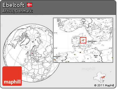 Blank Location Map of Ebeltoft
