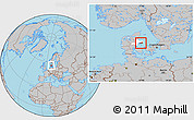 Gray Location Map of Ebeltoft, highlighted parent region