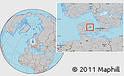 Gray Location Map of Ebeltoft