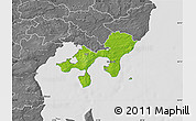 Physical Map of Ebeltoft, desaturated