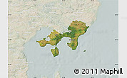 Satellite Map of Ebeltoft, lighten