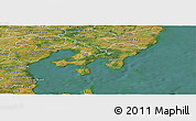 Satellite Panoramic Map of Ebeltoft