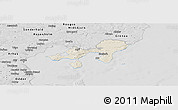 Shaded Relief Panoramic Map of Ebeltoft, desaturated